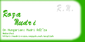 roza mudri business card